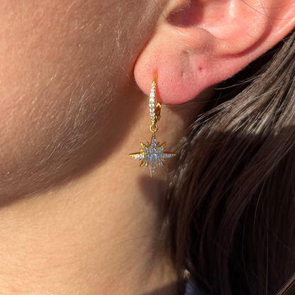 Celestial Drop Leverback Earrings