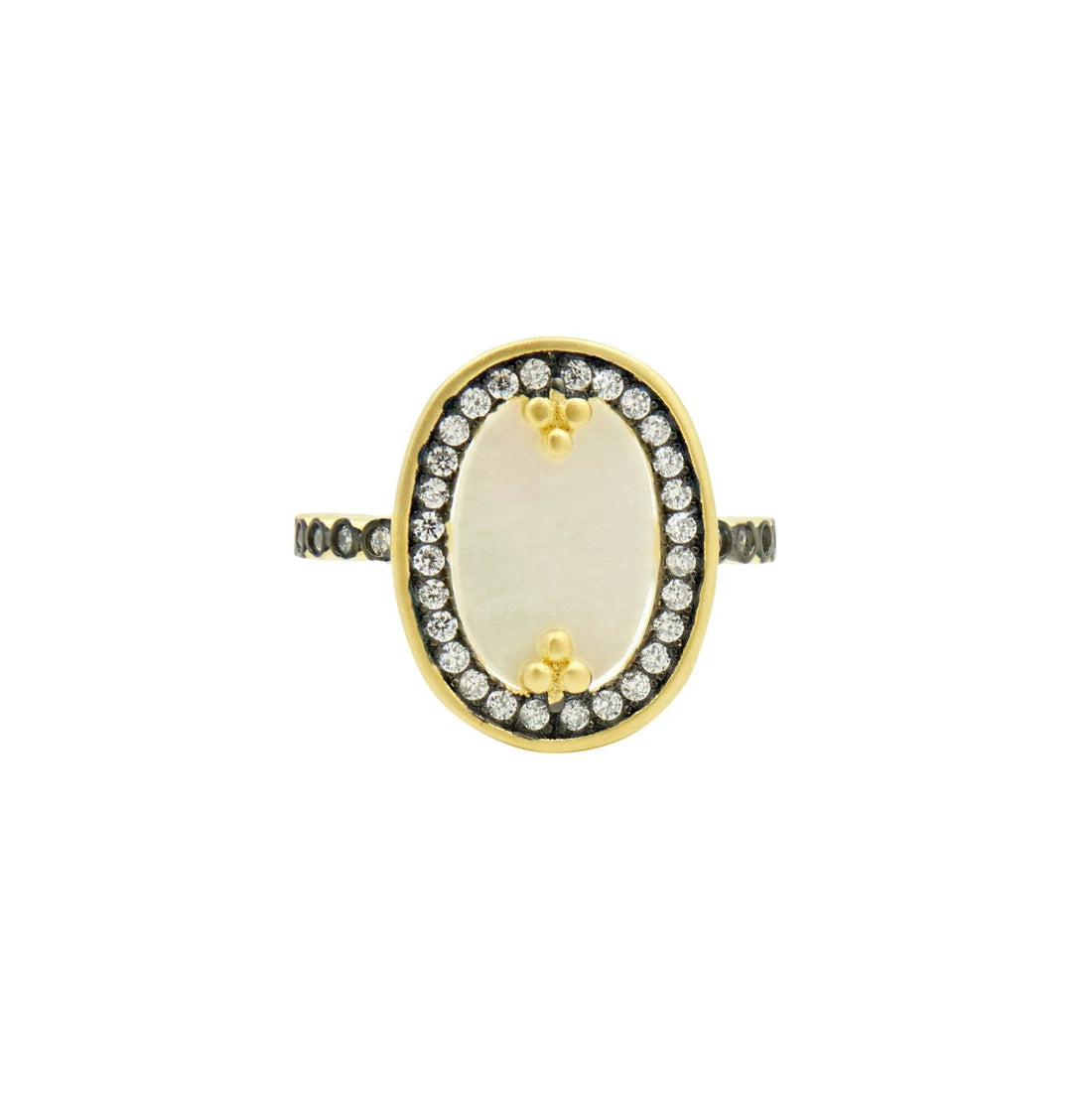 Imperial Oval Mother of Pearl Cocktail Ring - FREIDA ROTHMAN