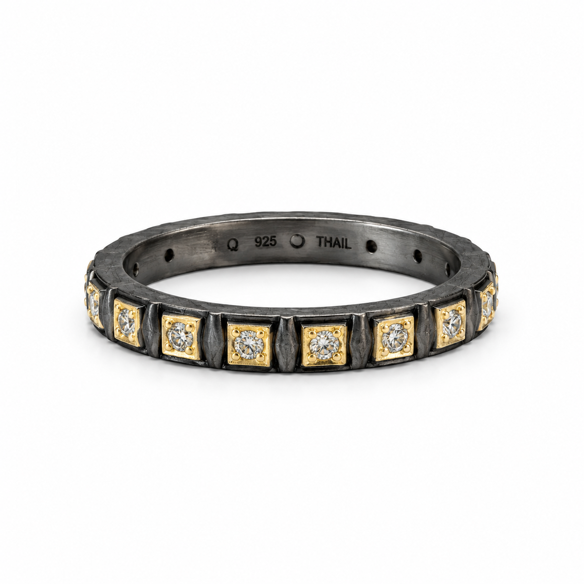 Industrial Finish Eternity Band Ring