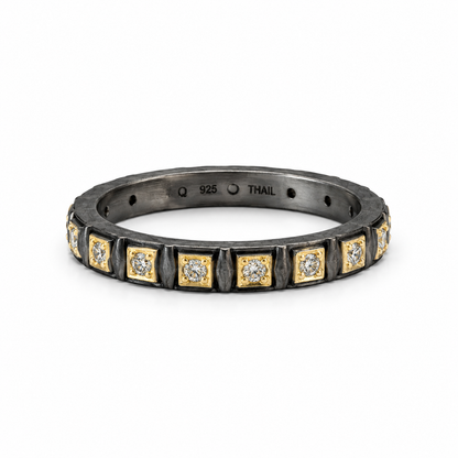 Industrial Finish Eternity Band Ring