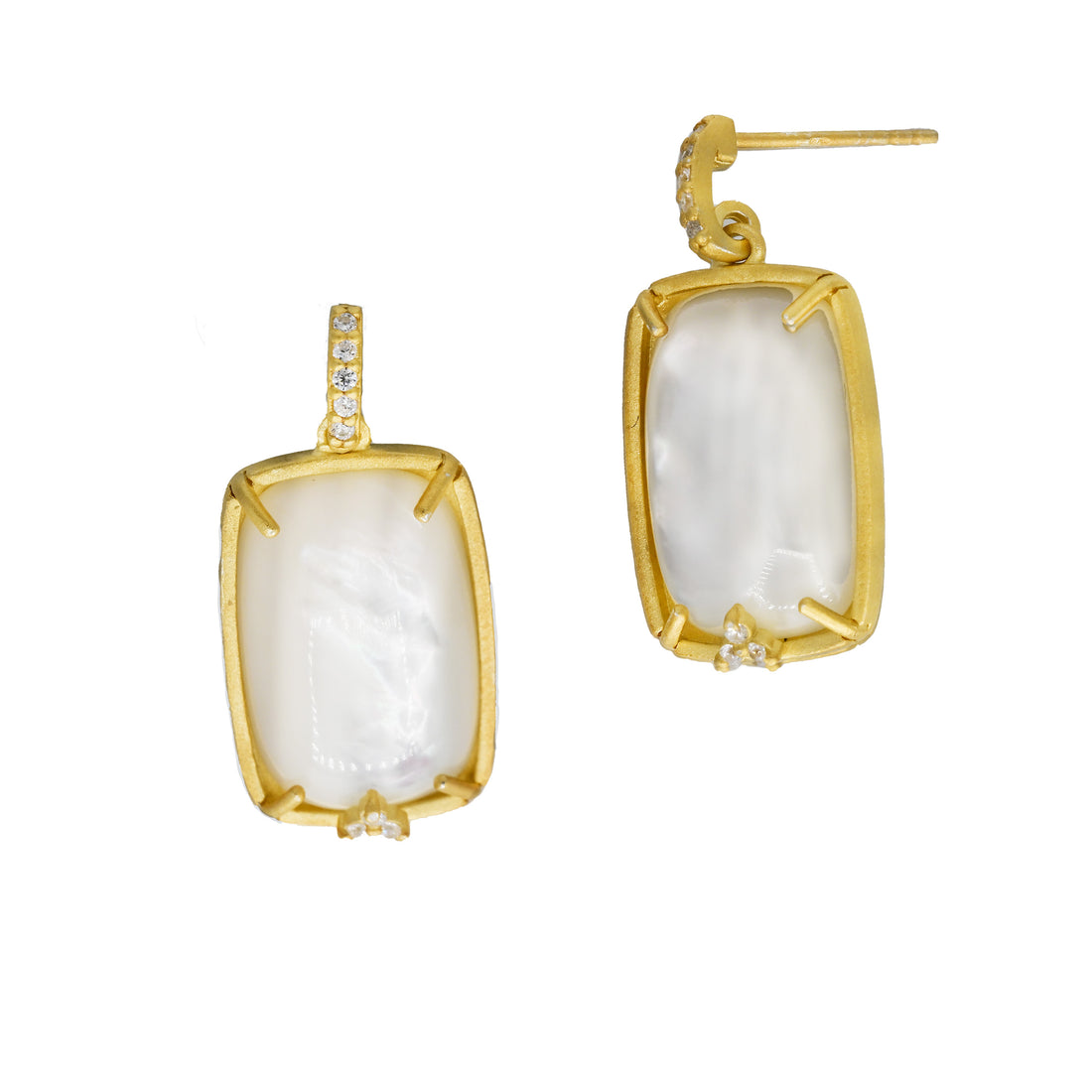 Sculpted Frame Drop Earrings