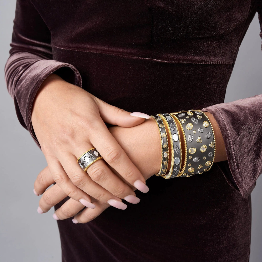 Imperial Mother of Pearl Wide Band Ring - FREIDA ROTHMAN