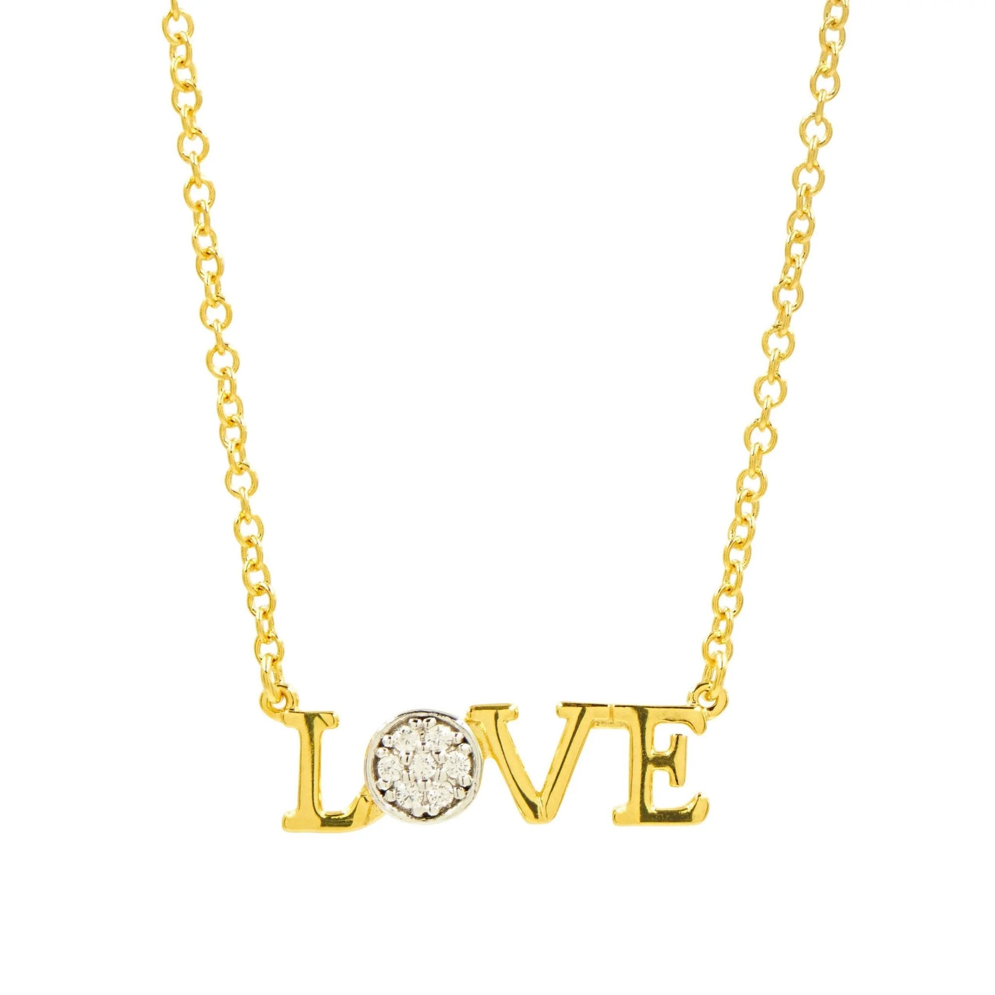 "LOVE" Horizontal Necklace - FREIDA ROTHMAN