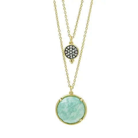  Amazonite Double Drop Necklace FR Vault NECKLACE