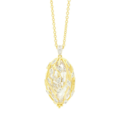 Fleur Bloom Textured Pendant Necklace - FREIDA ROTHMAN