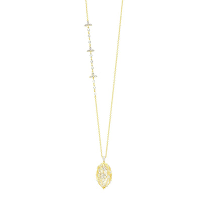 Fleur Bloom Textured Pendant Necklace - FREIDA ROTHMAN