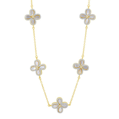 GoldSilver Blossoming Brilliance Short Necklace Armor of Hope NECKLACE