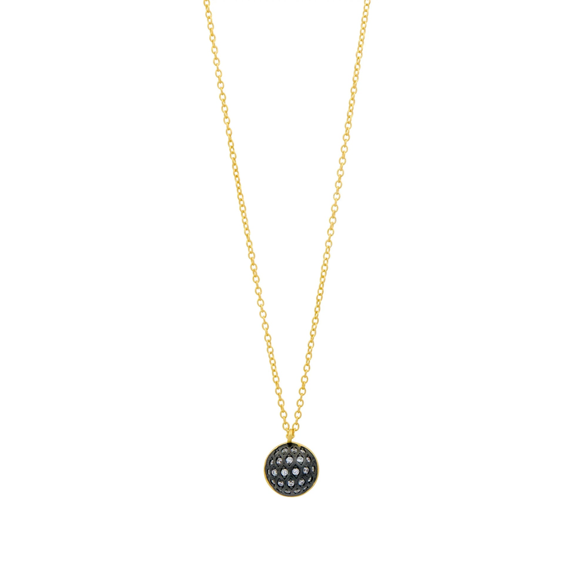 GoldBlack Brooklyn in Bloom Small Pendant Armor of Hope NECKLACE