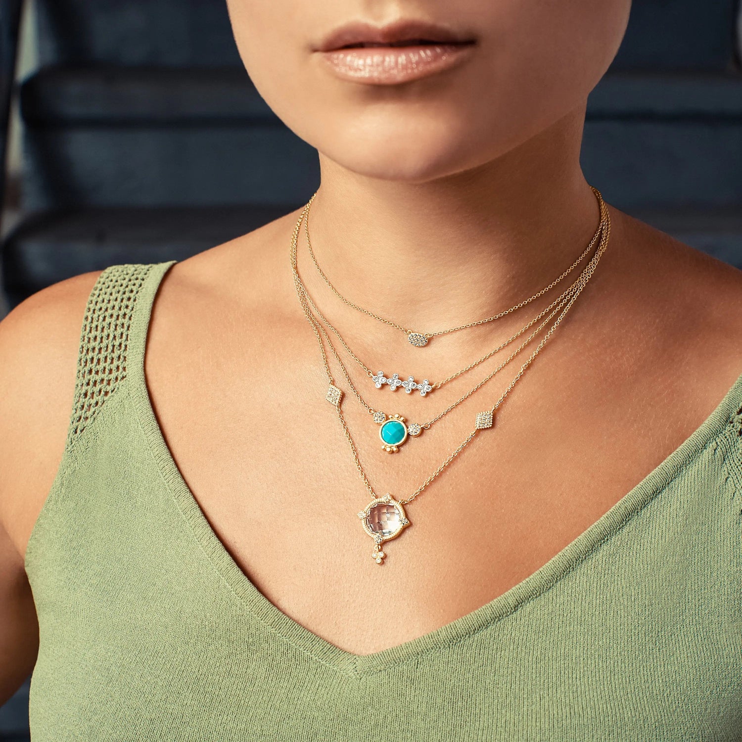  Clover Bar Pendant Necklace Signature NECKLACE