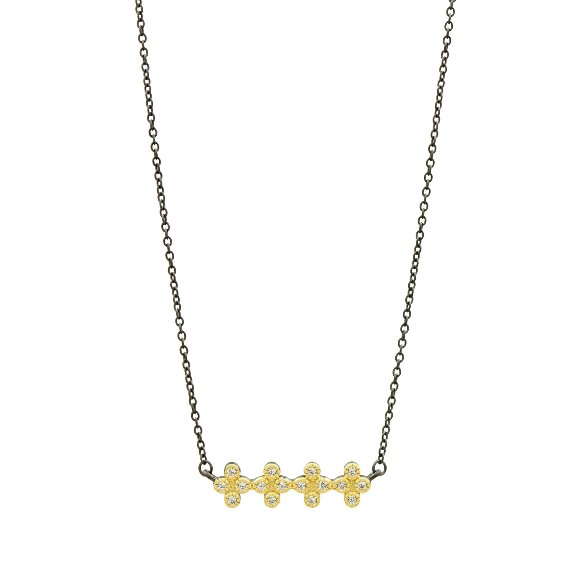 BlackGold Clover Bar Pendant Necklace Signature NECKLACE
