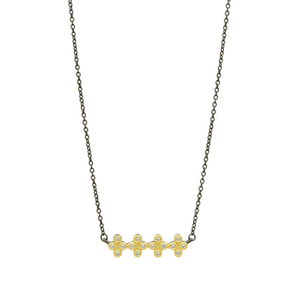 BlackGold Clover Bar Pendant Necklace Signature NECKLACE