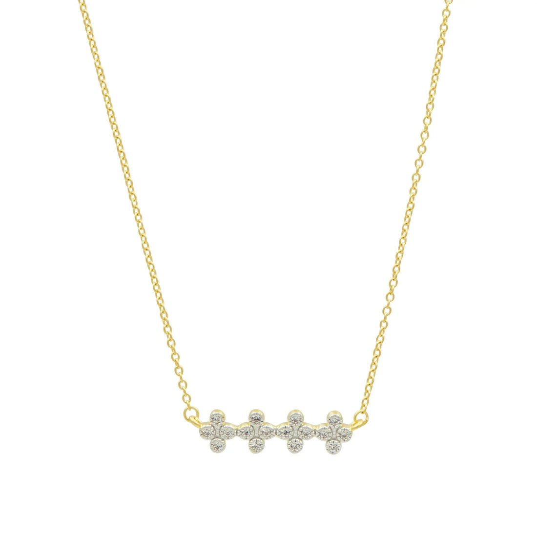 Visionary Fusion Clover Bar Pendant Necklace - FREIDA ROTHMAN
