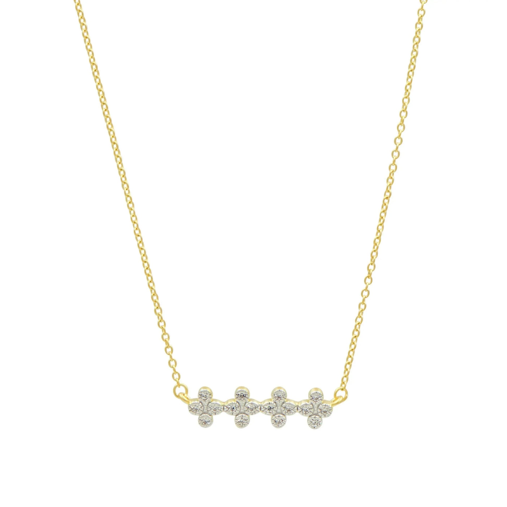 Visionary Fusion Clover Bar Pendant Necklace - FREIDA ROTHMAN