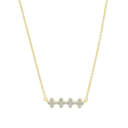 Visionary Fusion Clover Bar Pendant Necklace - FREIDA ROTHMAN