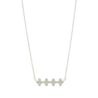 Silver Clover Bar Pendant Necklace Signature NECKLACE
