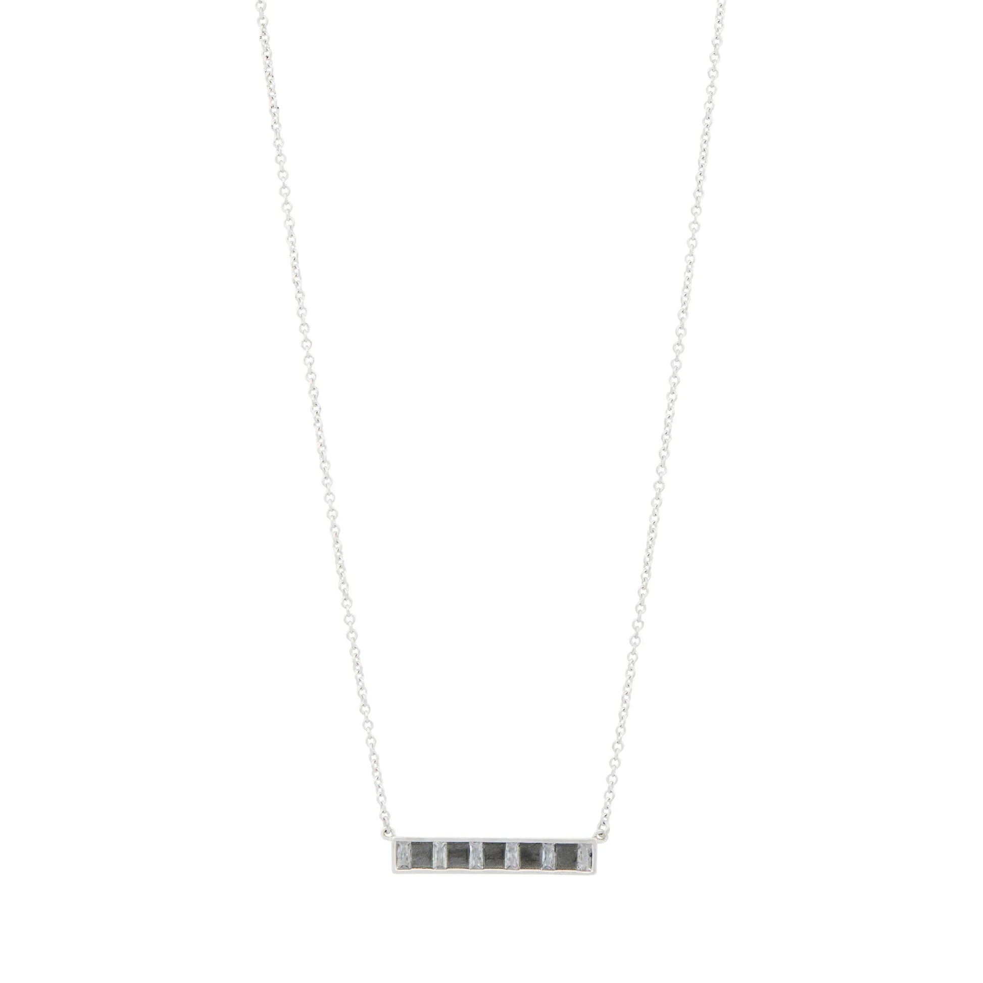  Cobblestone Bar Necklace Industrial Finish NECKLACE
