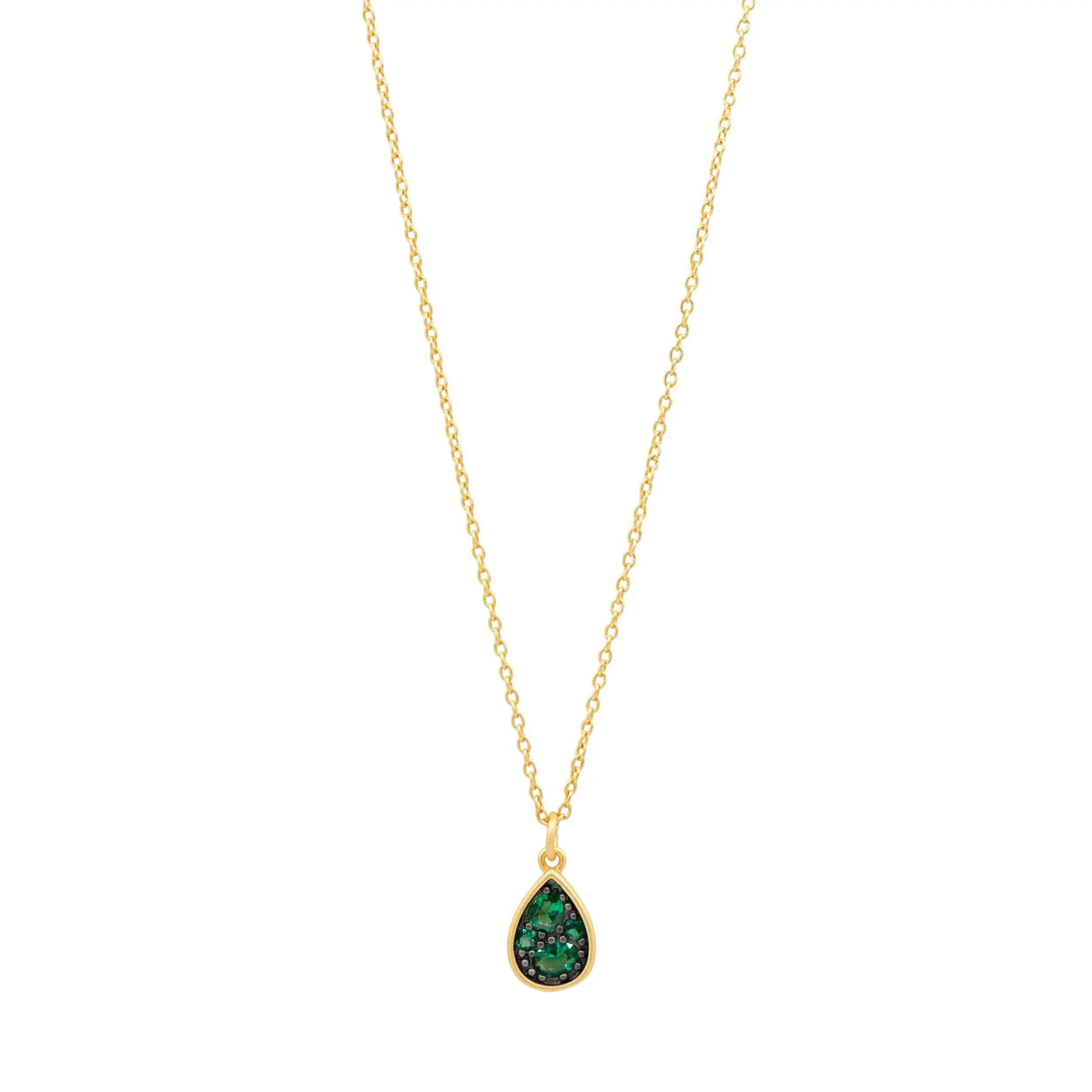  Emerald Midnight Teardrop Pendant Midnight NECKLACE