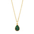 GoldBlackMatte Emerald Midnight Teardrop Pendant Midnight NECKLACE