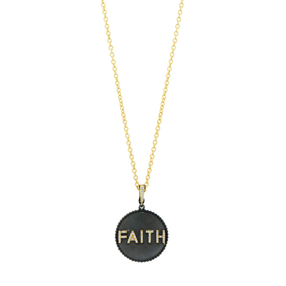 BlackGold FAITH Pendant Necklace Women of Strength NECKLACE