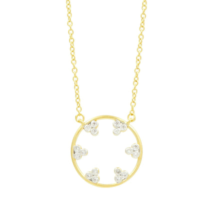 Fleur Bloom Open Pendant Necklace - FREIDA ROTHMAN