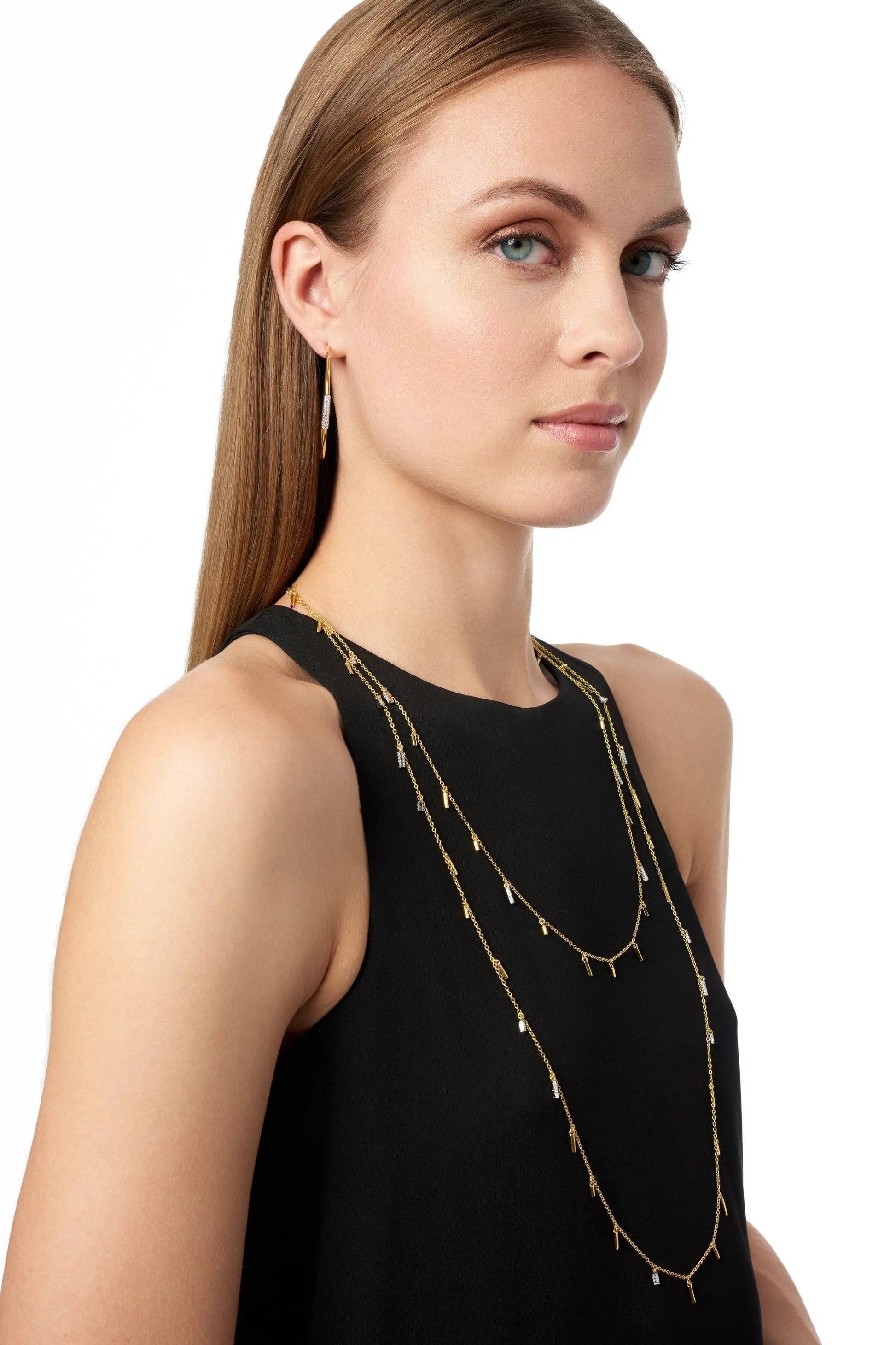 Radiance 60" Droplet Station Necklace - FREIDA ROTHMAN