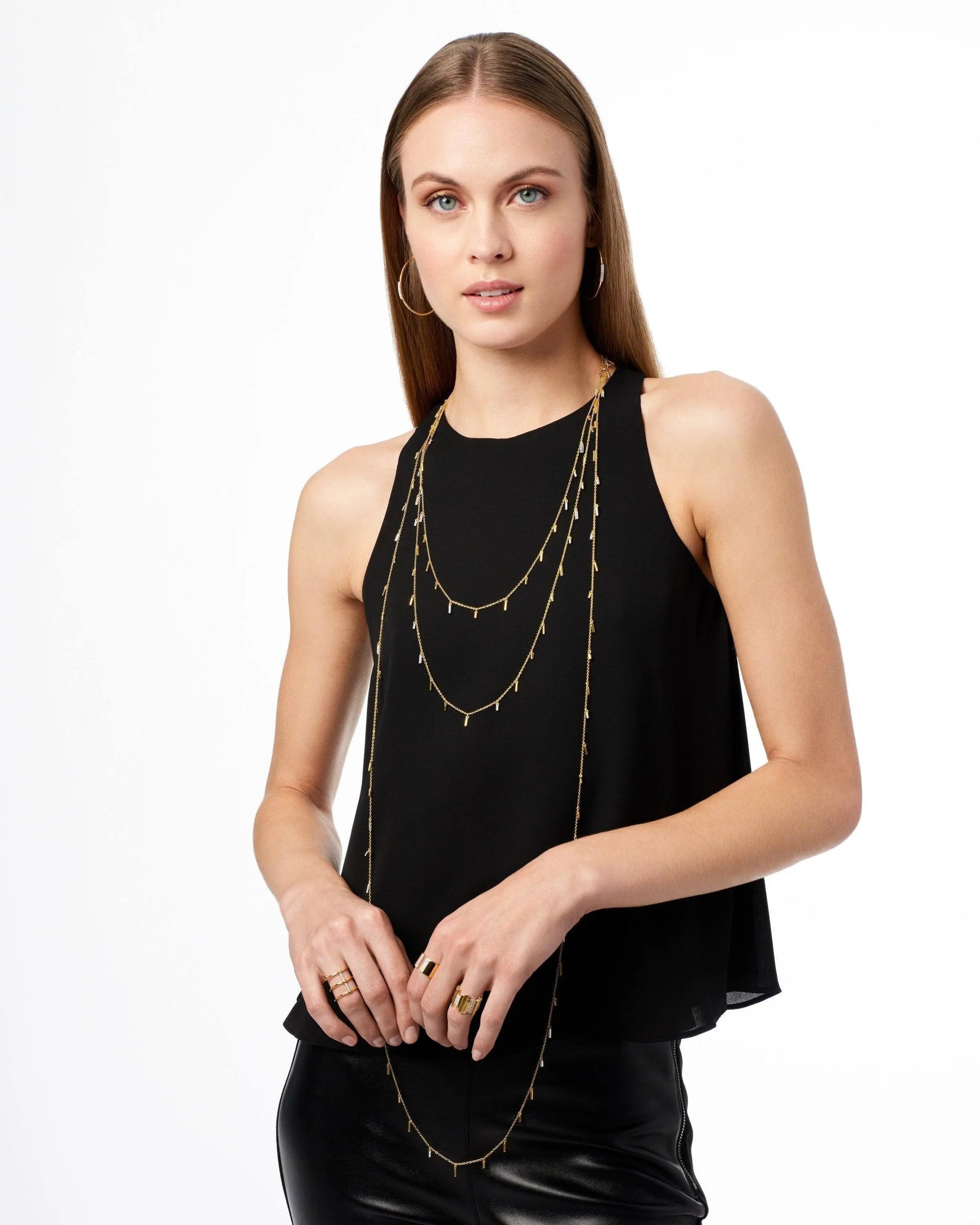 Radiance 60" Droplet Station Necklace - FREIDA ROTHMAN