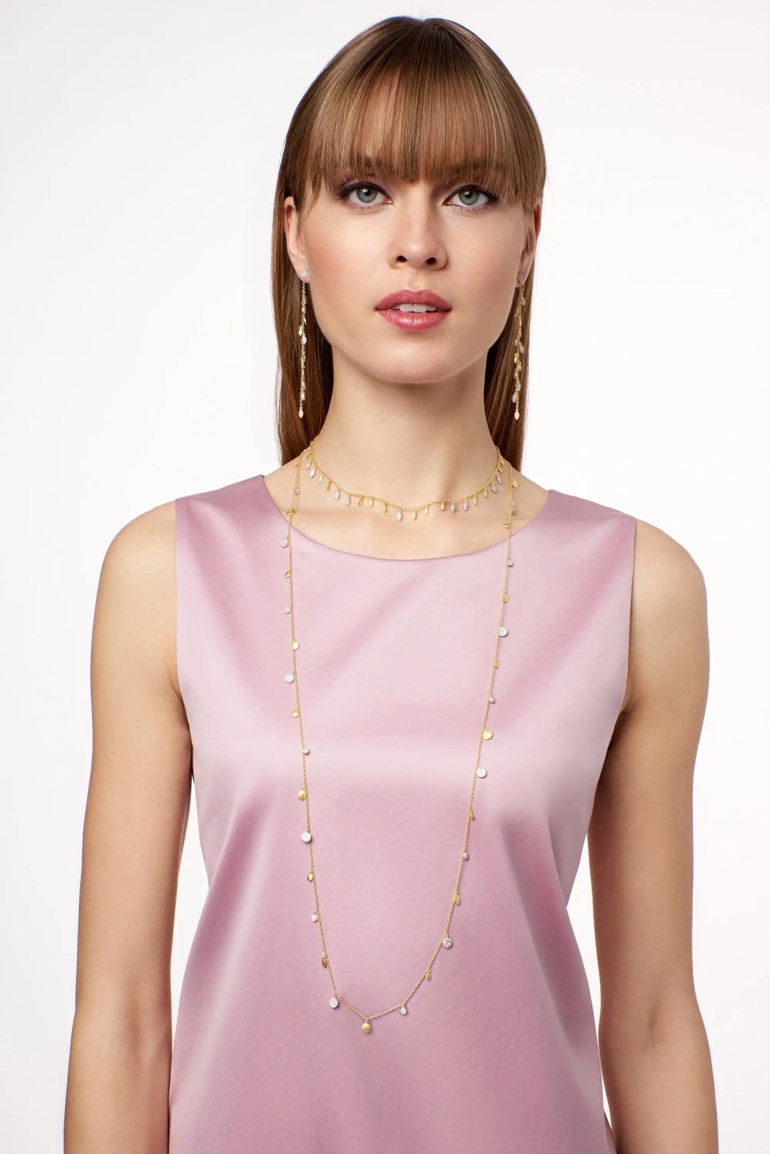  Fleur Bloom EMPIRE Gold and Pavé Short Chain Necklace Fleur Bloom Empire NECKLACE