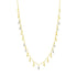 14KGoldandPlatinumonSterlingSilver Fleur Bloom EMPIRE Gold and Pavé Short Chain Necklace Fleur Bloom Empire NECKLACE