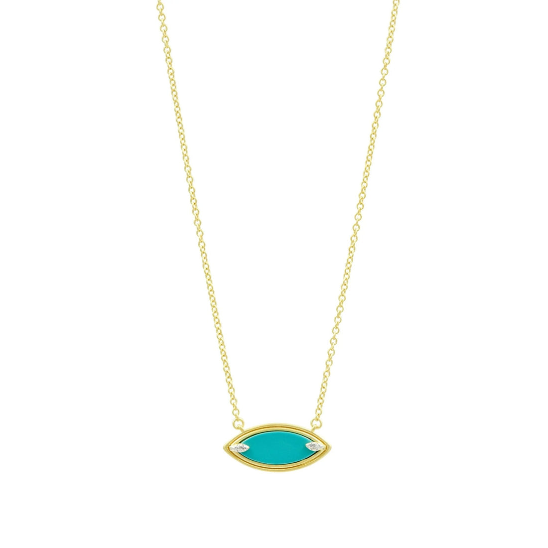 Fleur Bloom EMPIRE Turquoise Pendant Necklace - FREIDA ROTHMAN