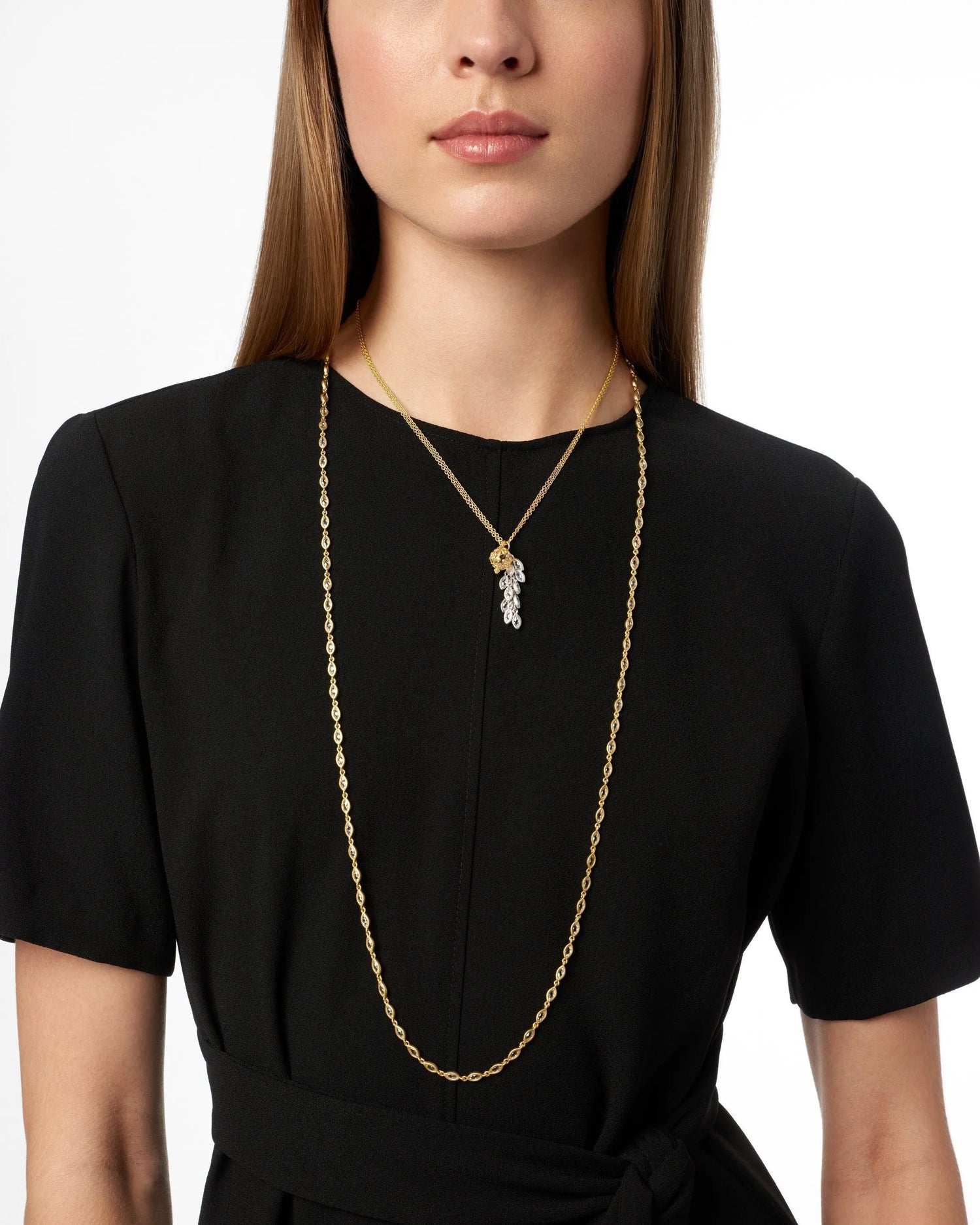 Fleur Bloom Petal Long Strand Necklace - FREIDA ROTHMAN