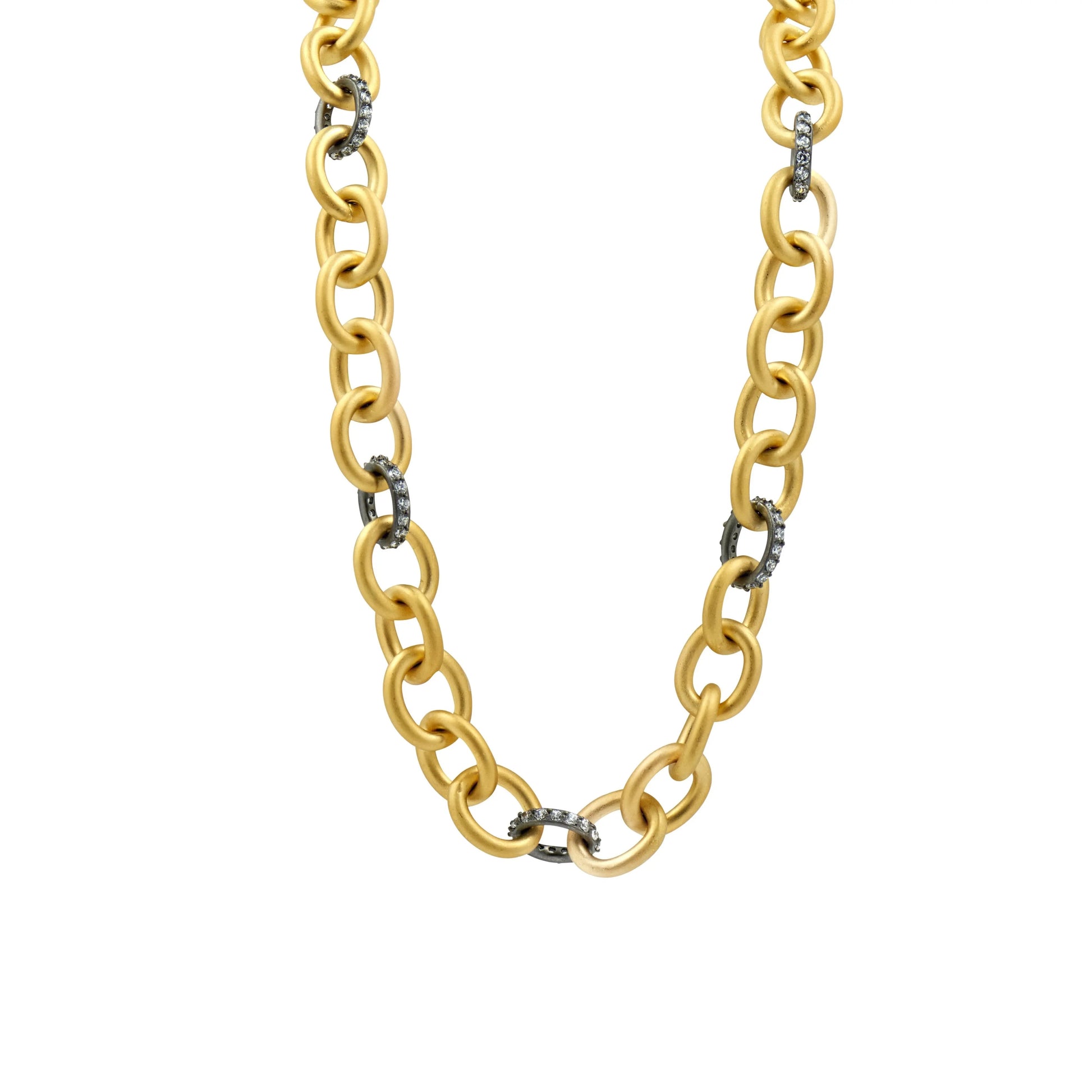 GoldBlack Freida's Favorite Chunky Link Toggle necklace Signature NECKLACE