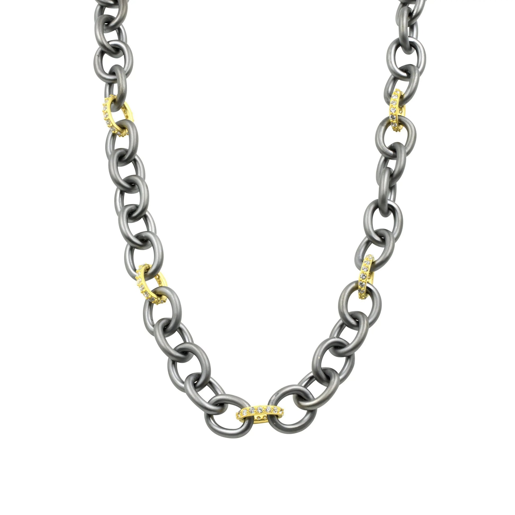 GoldBlackReverse Freida's Favorite Chunky Link Toggle necklace Signature NECKLACE