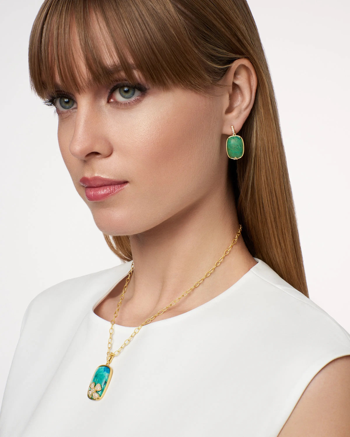  Harmony Large Stone Pendant Necklace FR Vault NECKLACE