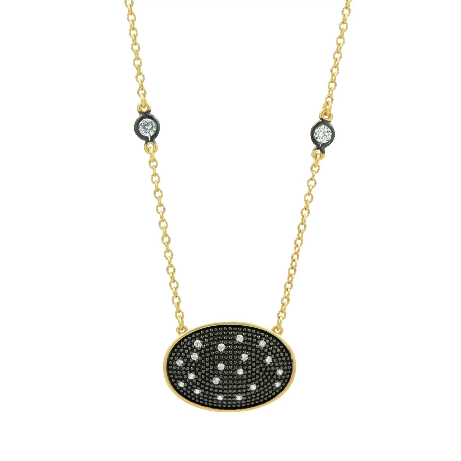  Horizontal Oval Pendant Signature NECKLACE