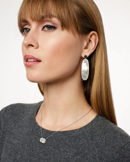 Industrial Finish Oval Pendant Necklace - FREIDA ROTHMAN