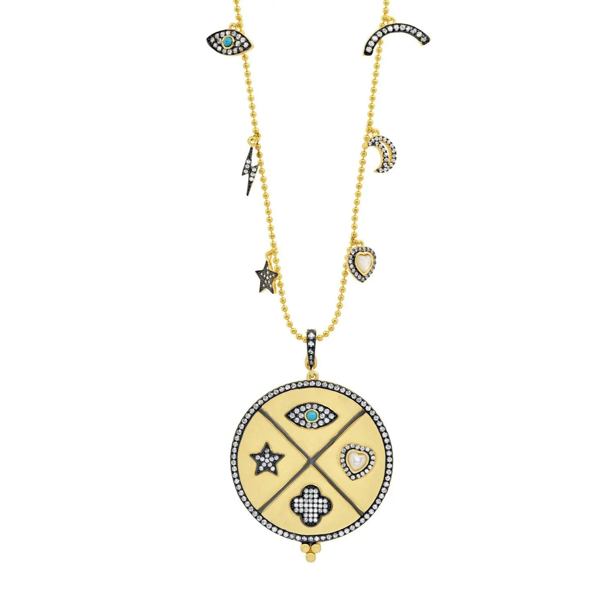  Medallion Charm Pendant Necklace Celestial NECKLACE