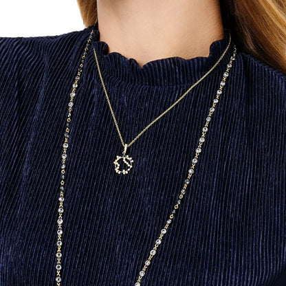 Midnight Pavé Roped Pendant Necklace FR Vault NECKLACE