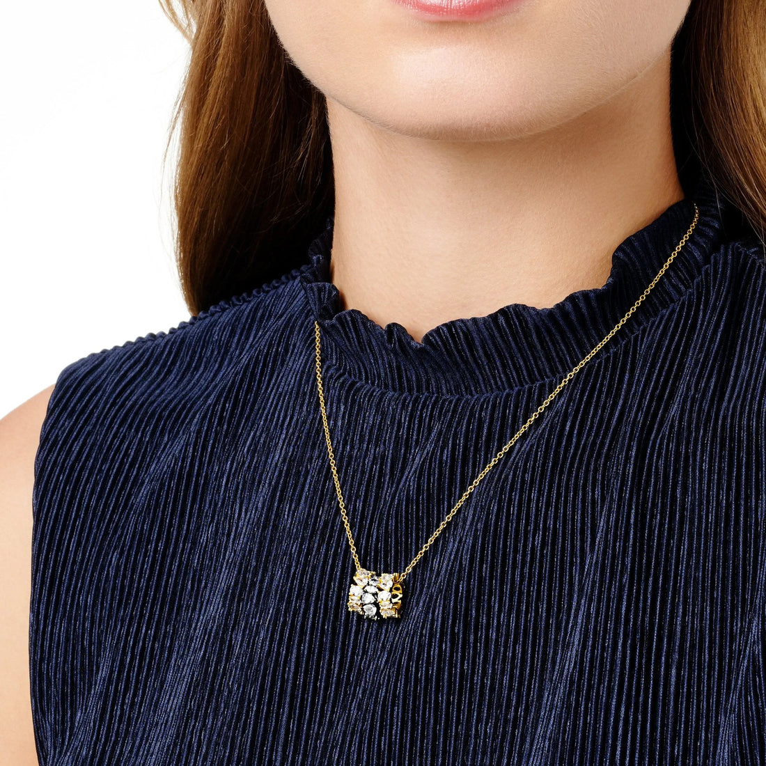  Midnight Two-tone 3-Ring Necklace FR Vault NECKLACE
