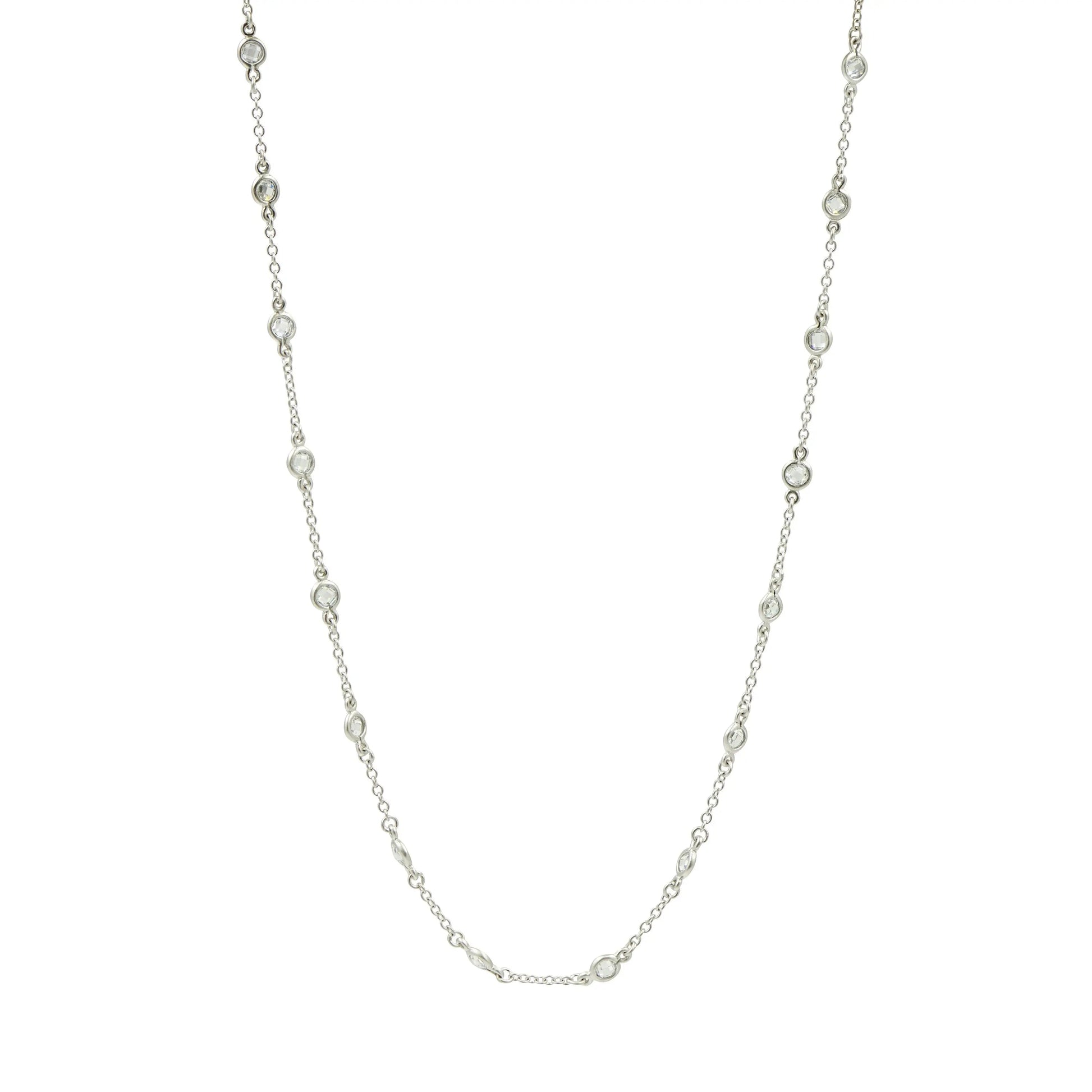Silver16 Mini Bezel Stone Necklace Signature NECKLACE