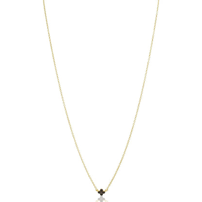 Black Pave Mini Clover Necklace - FREIDA ROTHMAN