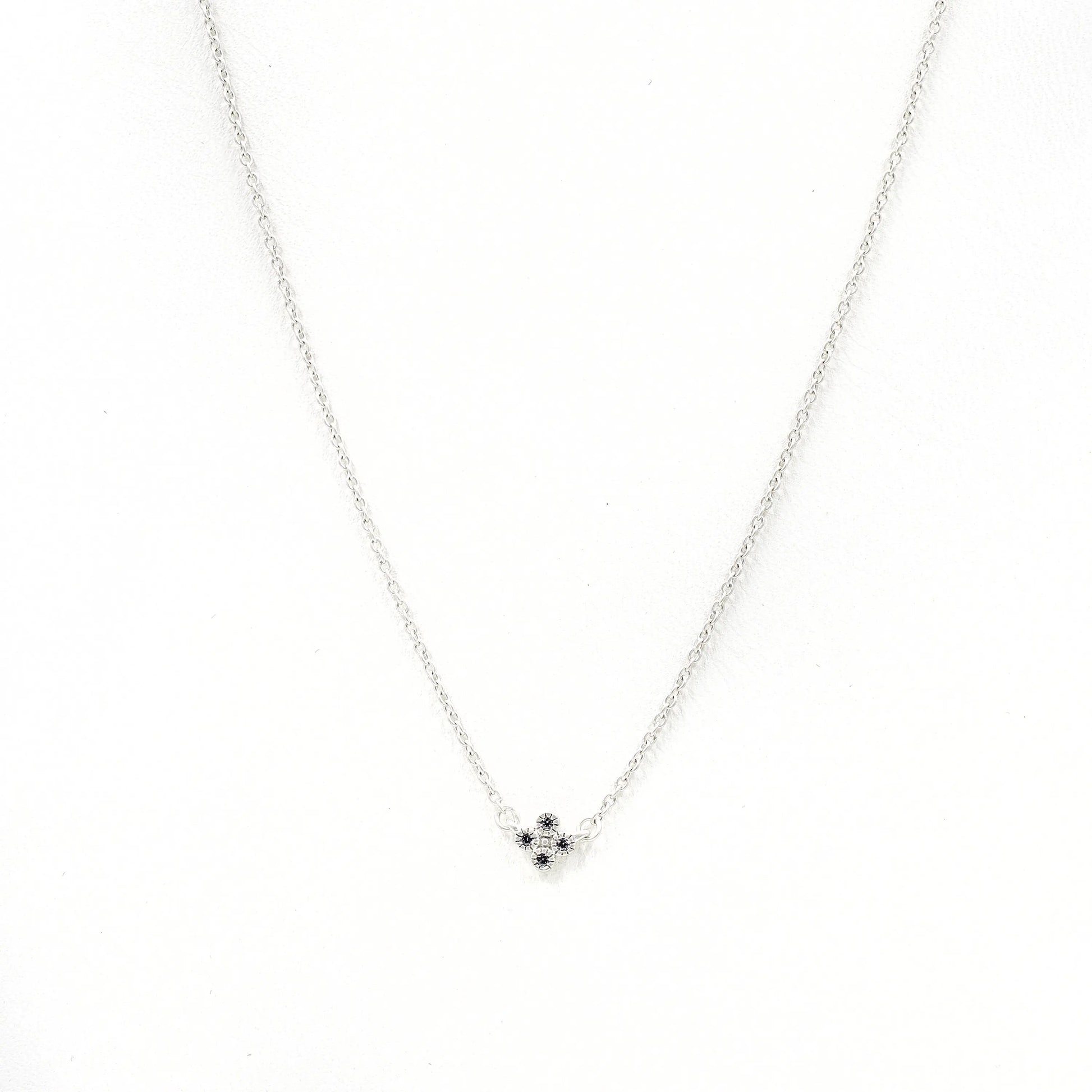 Silver Mini Clover Necklace Signature NECKLACE