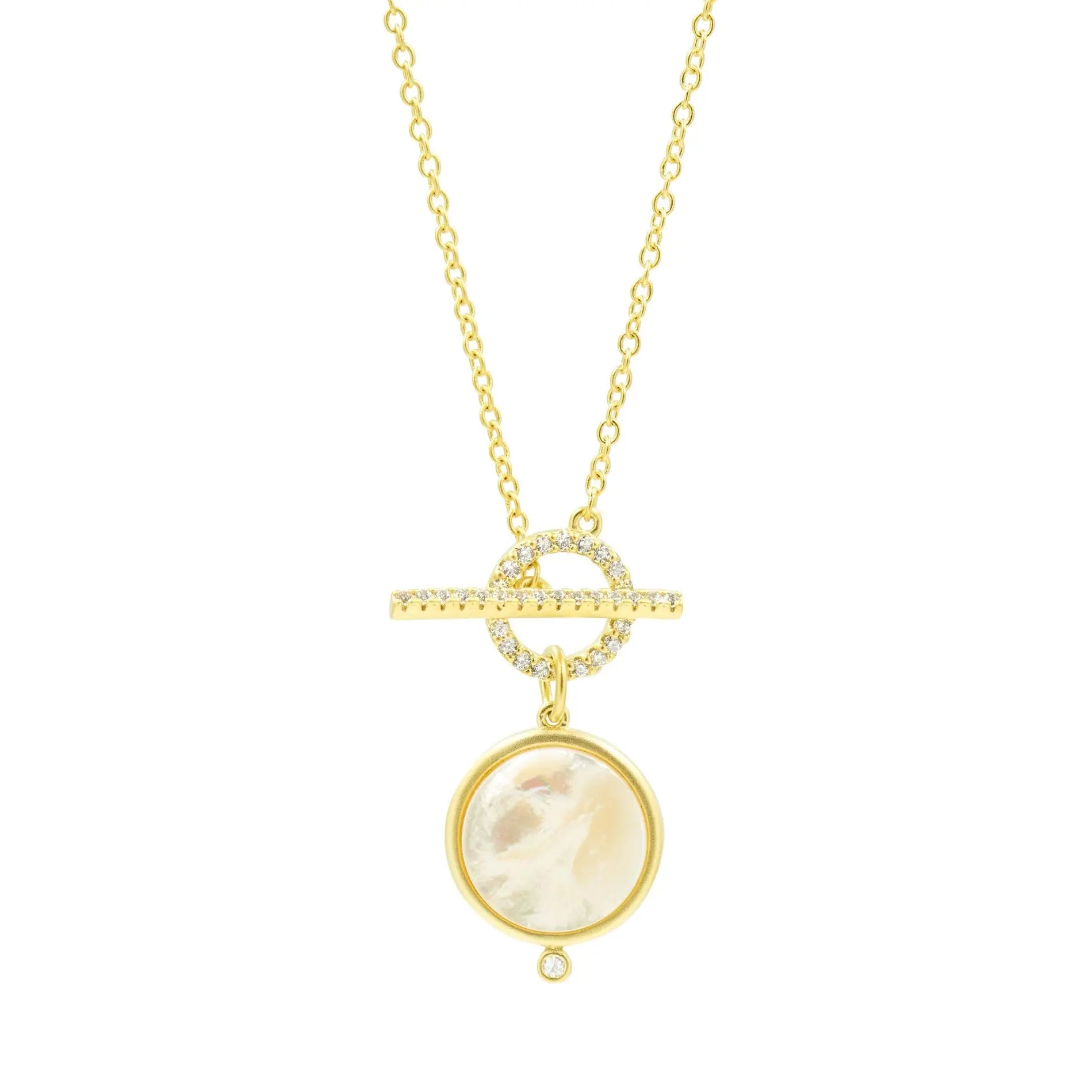 MotherofPearl Mother of Pearl Toggle Pendant Necklace Brooklyn Coast NECKLACE