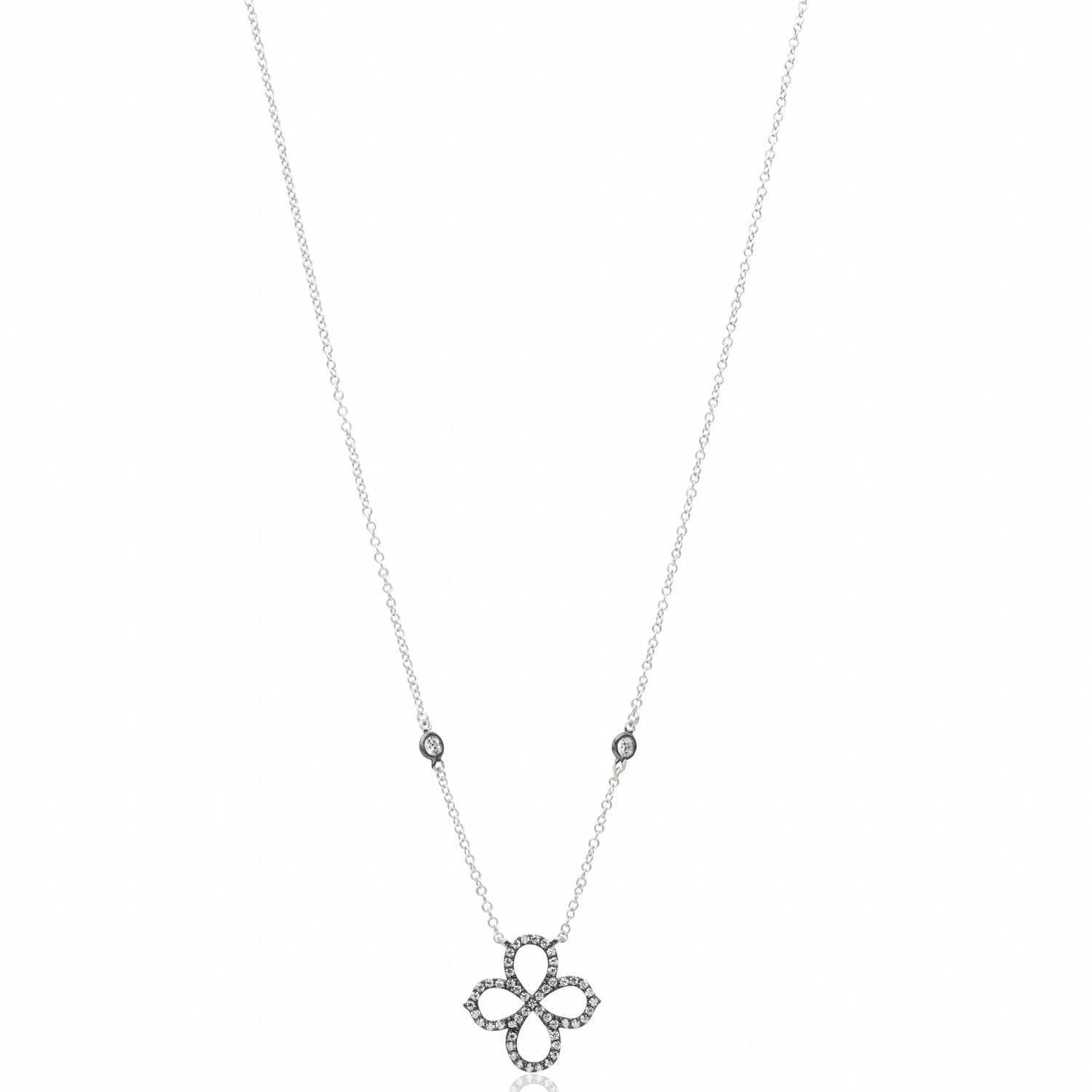 Open Clover Pav Necklace - FREIDA ROTHMAN