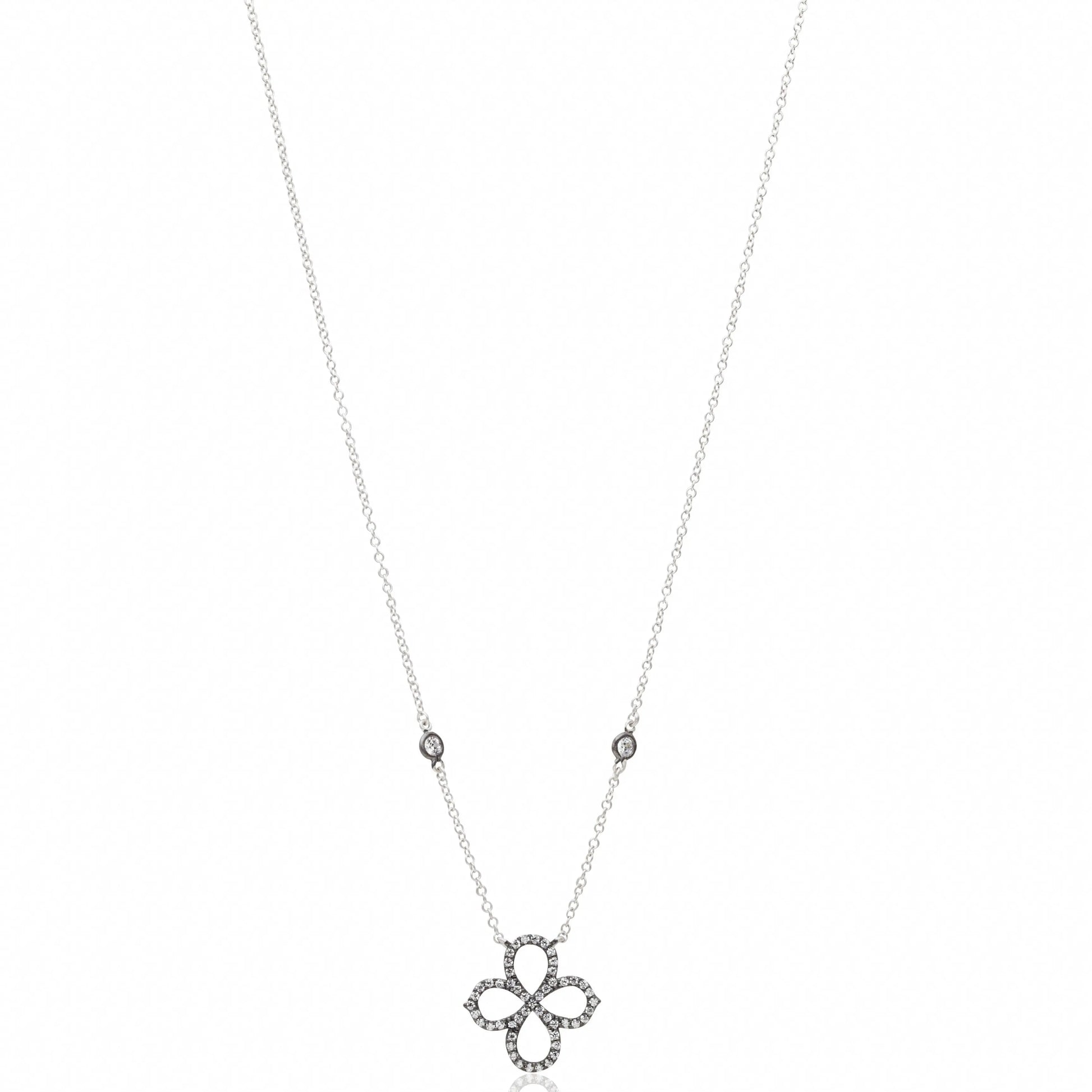 Open Clover Pav Necklace - FREIDA ROTHMAN