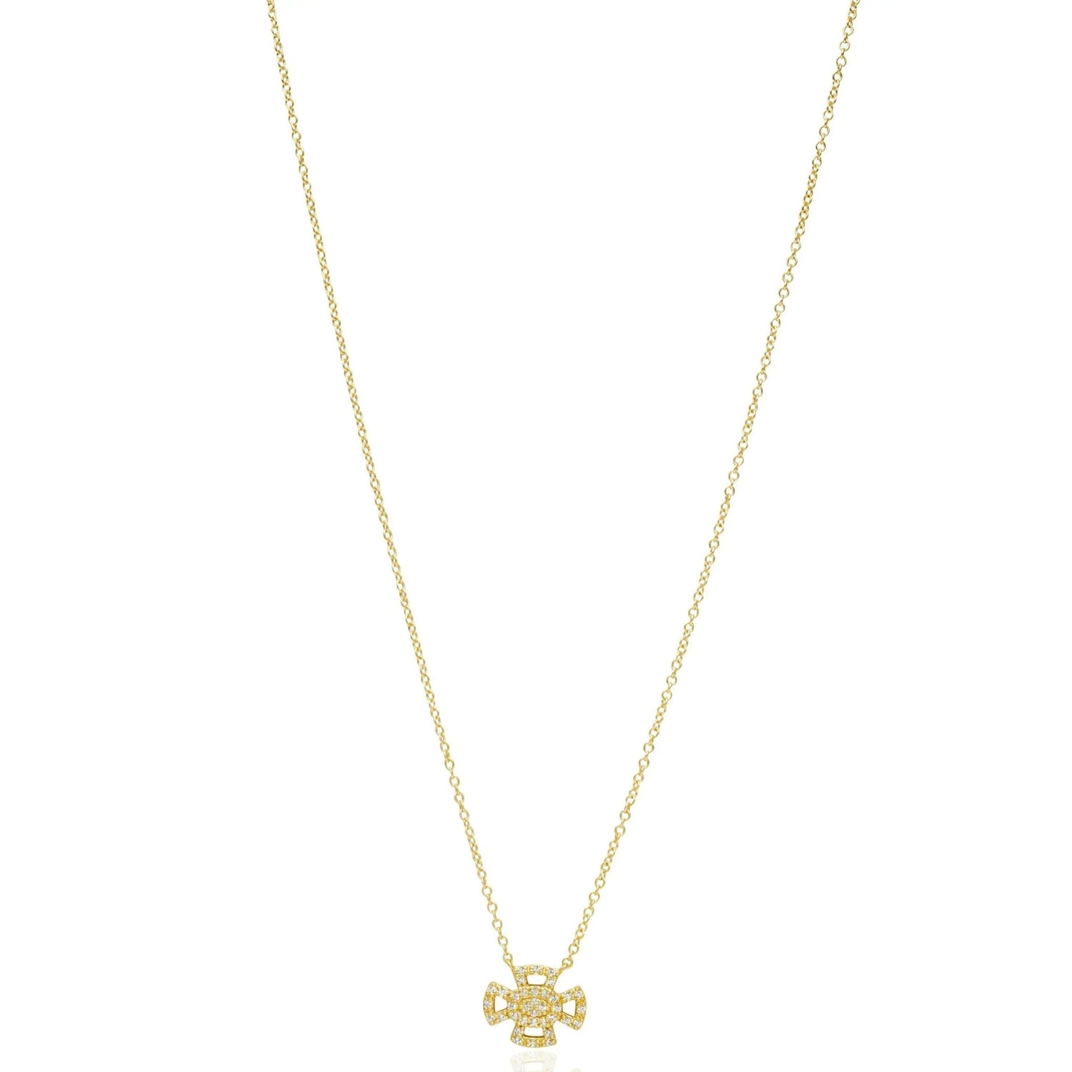 Pav̩ Cross Pendant Necklace - FREIDA ROTHMAN