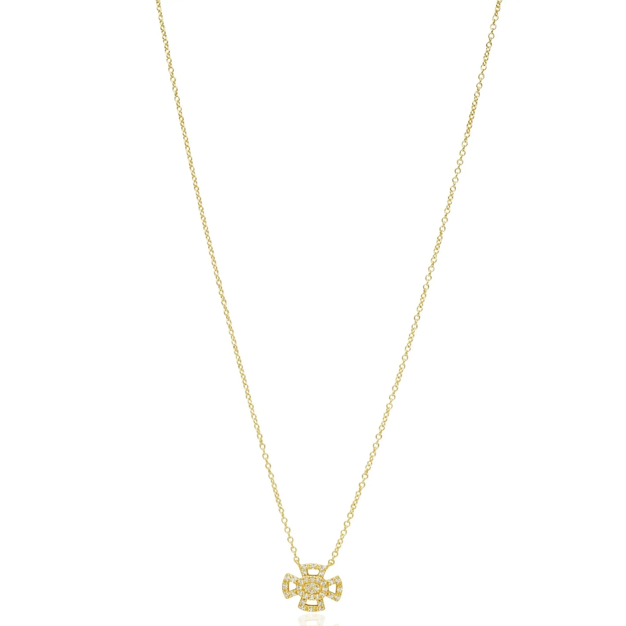 Pav̩ Cross Pendant Necklace - FREIDA ROTHMAN