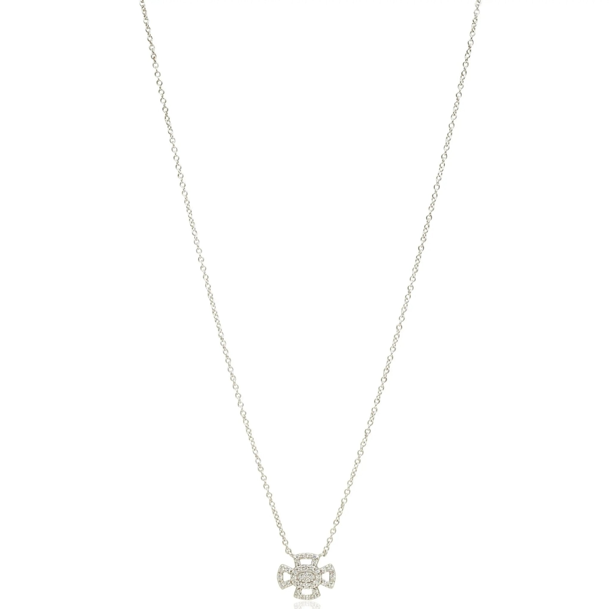 Pav̩ Cross Pendant Necklace - FREIDA ROTHMAN