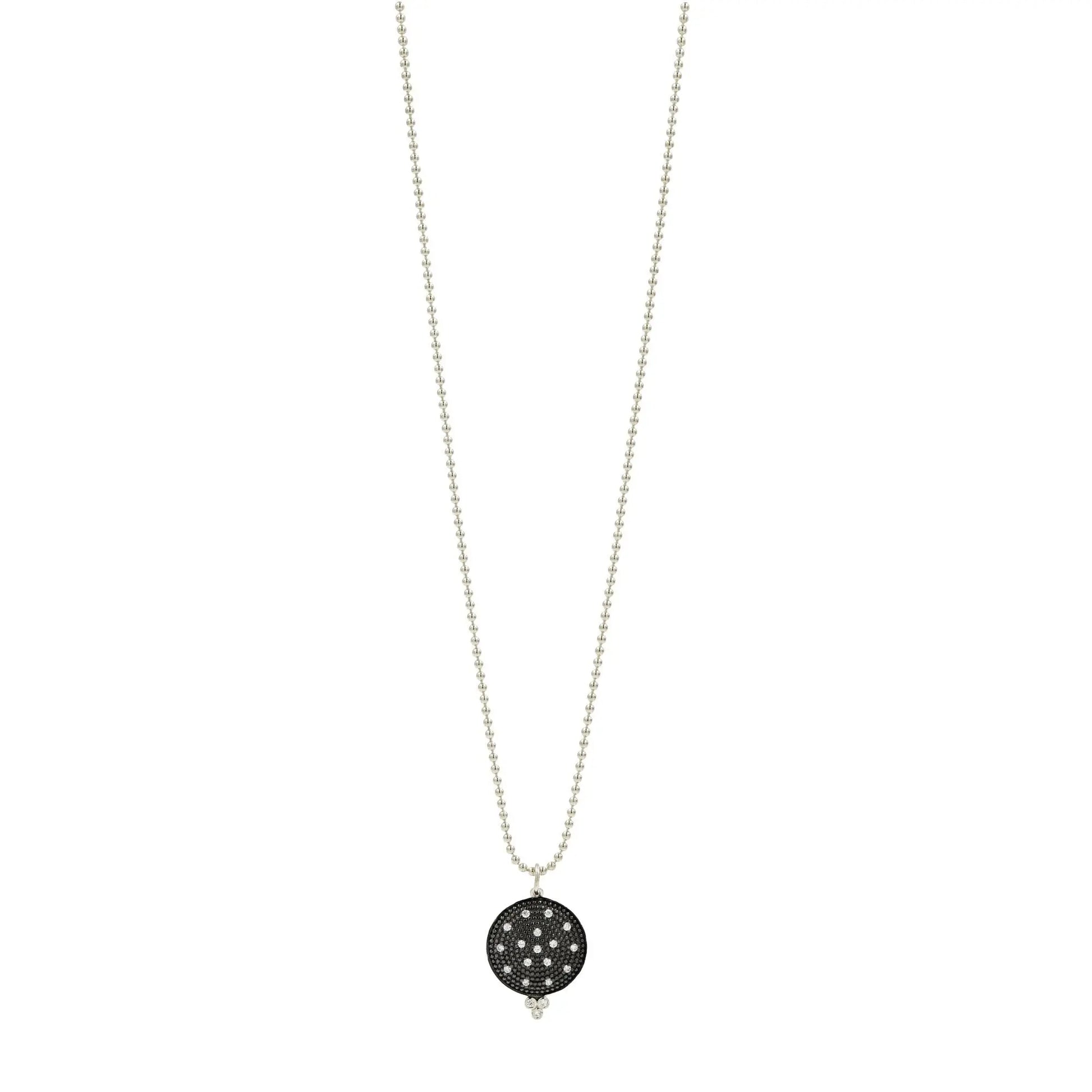  Pavé Disc Pendant Necklace Signature NECKLACE