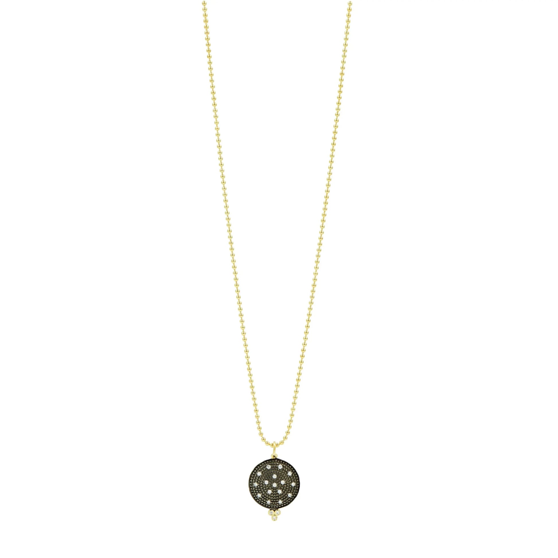  Pavé Disc Pendant Necklace Signature NECKLACE