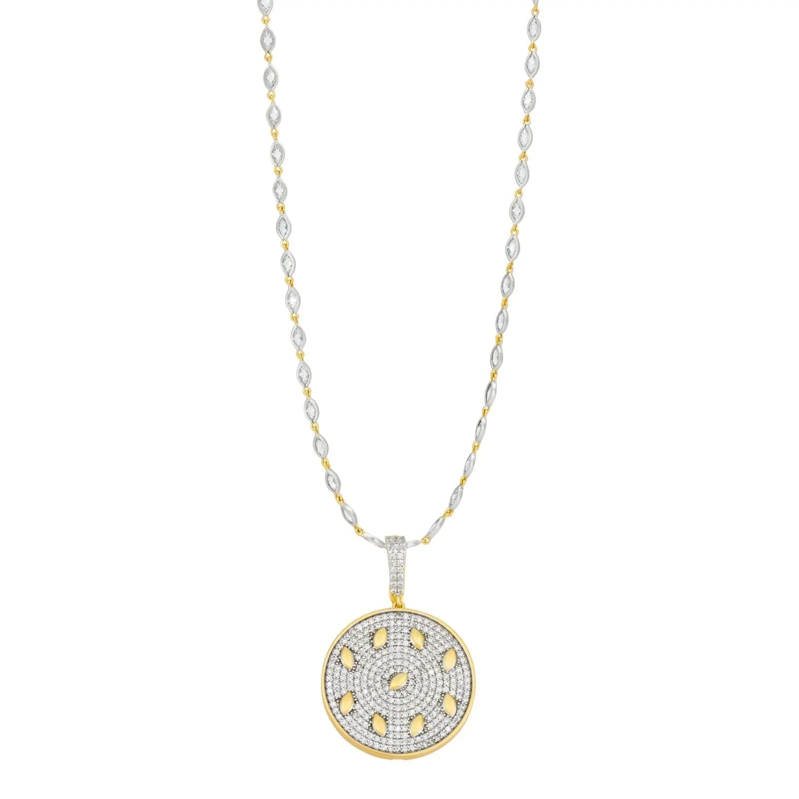  Petals and Pavé Pendant Necklace FREIDA ROTHMAN NECKLACE